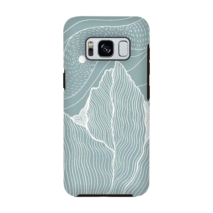 Galaxy S8 StrongFit White wind lines by Steve Wade (Swade)