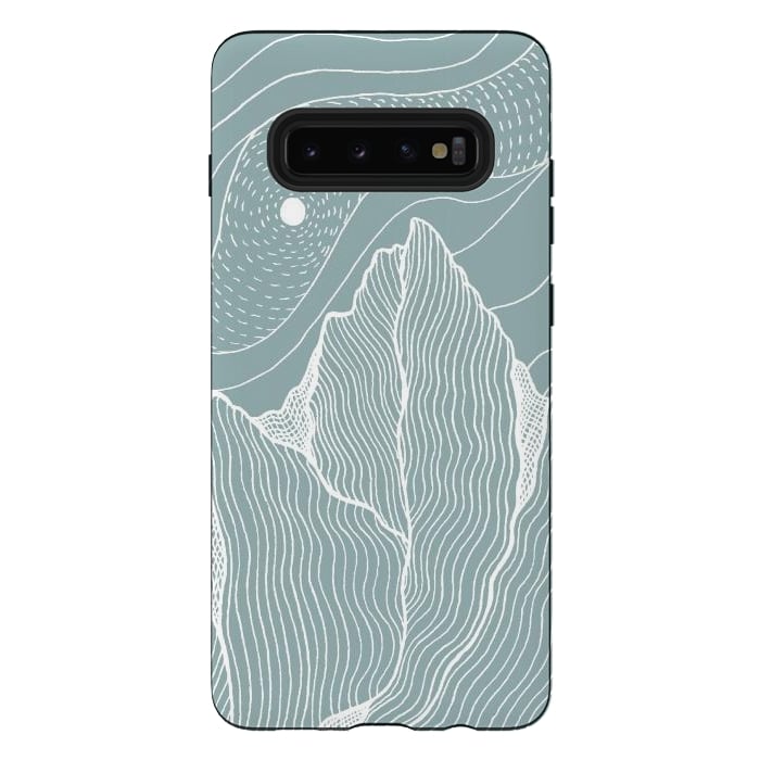 Galaxy S10 plus StrongFit White wind lines by Steve Wade (Swade)