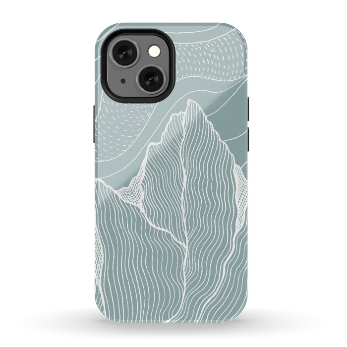 iPhone 13 mini StrongFit White wind lines por Steve Wade (Swade)
