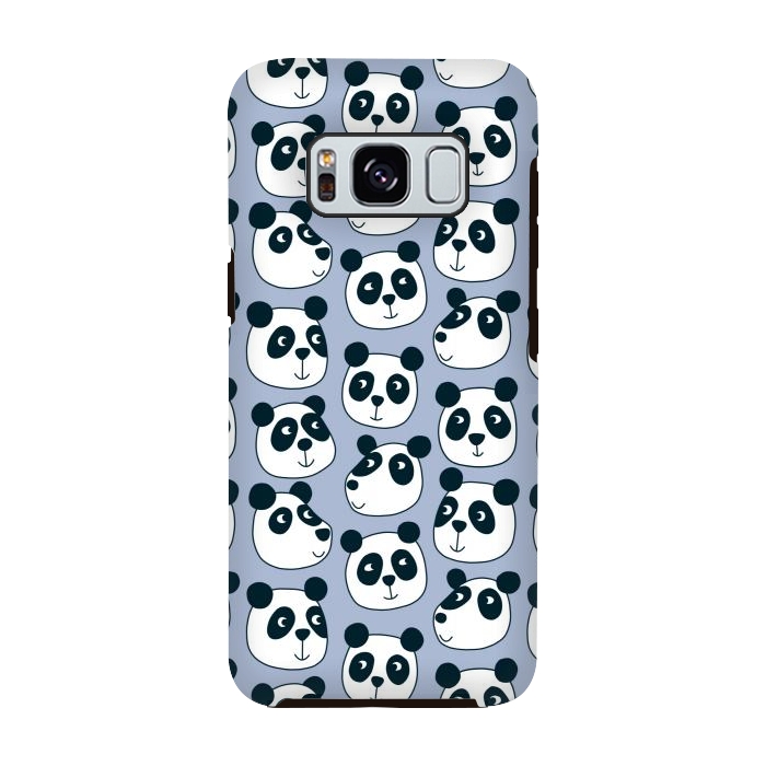 Galaxy S8 StrongFit Particularly Pleasant Panda Bears on Blue by Nic Squirrell