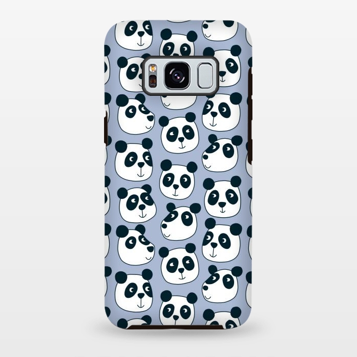 Galaxy S8 plus StrongFit Particularly Pleasant Panda Bears on Blue by Nic Squirrell