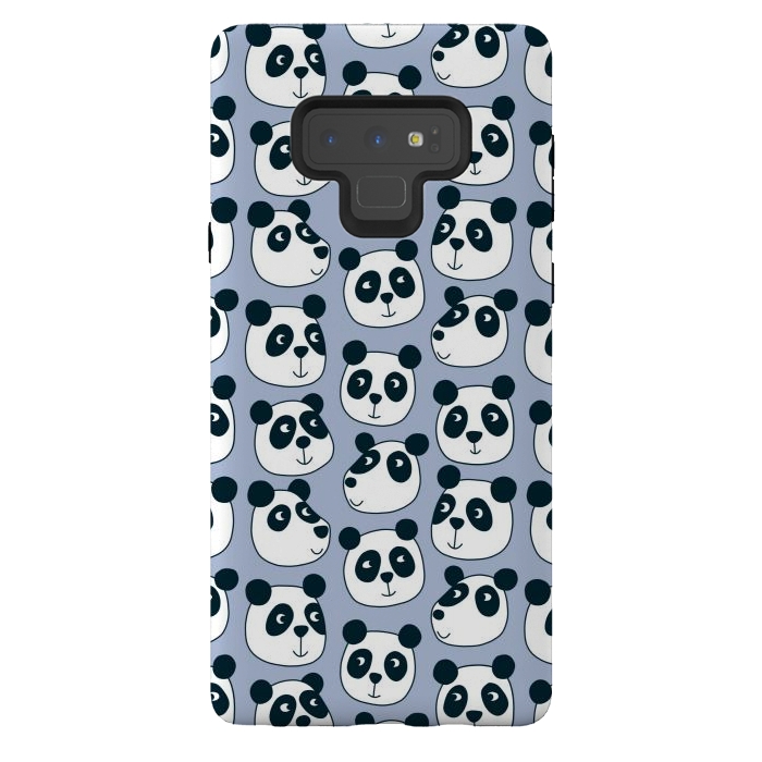 Galaxy Note 9 StrongFit Particularly Pleasant Panda Bears on Blue by Nic Squirrell
