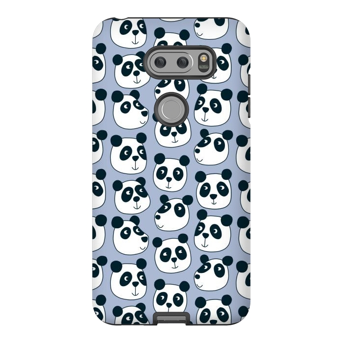 V30 StrongFit Particularly Pleasant Panda Bears on Blue by Nic Squirrell
