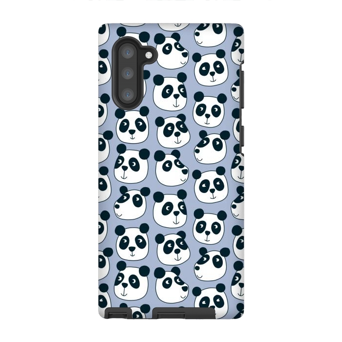 Galaxy Note 10 StrongFit Particularly Pleasant Panda Bears on Blue by Nic Squirrell