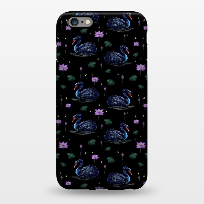 iPhone 6/6s plus StrongFit Black Swans in Lily Pond by Negin Mf