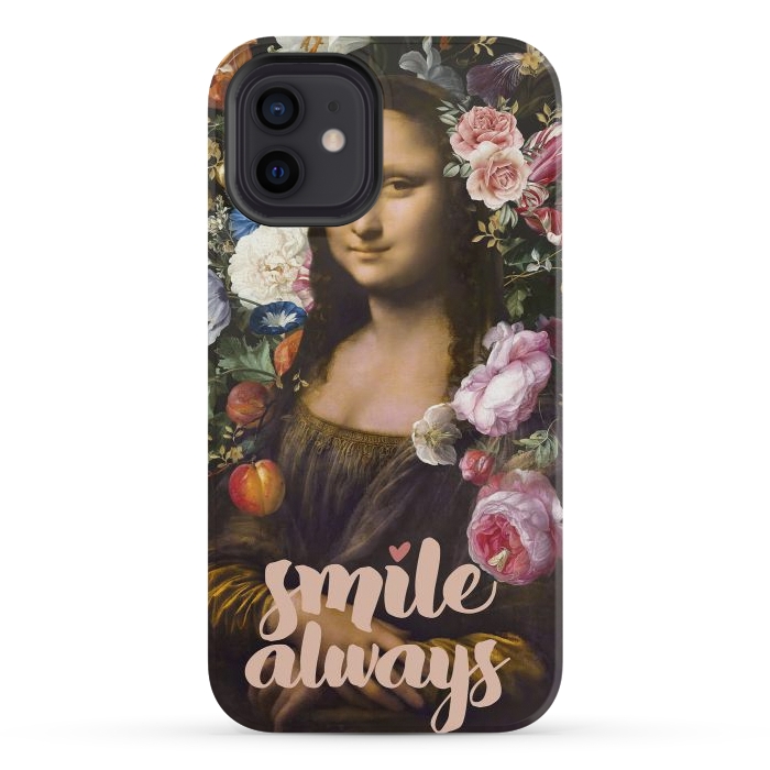 iPhone 12 mini StrongFit Smile Always, Mona Lisa by amini54
