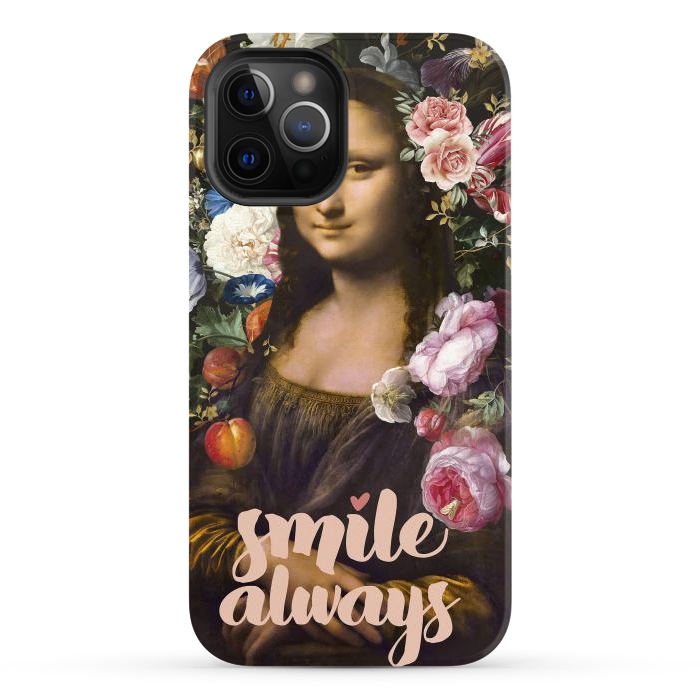 iPhone 12 Pro Max StrongFit Smile Always, Mona Lisa by amini54