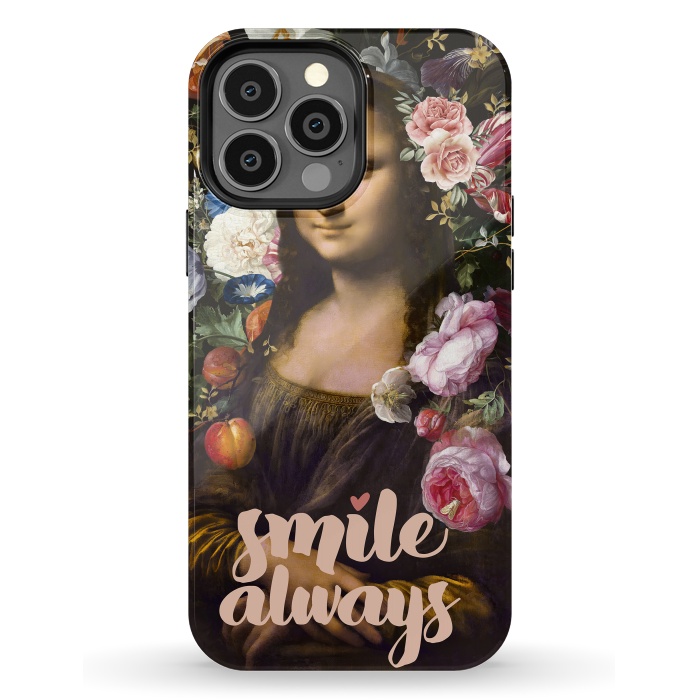 iPhone 13 Pro Max StrongFit Smile Always, Mona Lisa by amini54