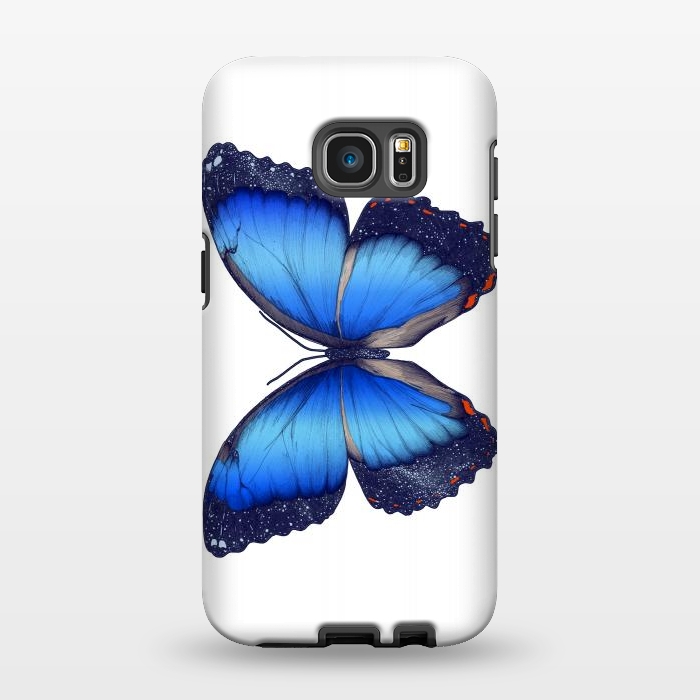 Galaxy S7 EDGE StrongFit Cosmic Blue Butterfly by ECMazur 