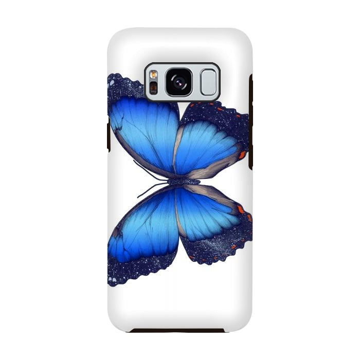 Galaxy S8 StrongFit Cosmic Blue Butterfly by ECMazur 