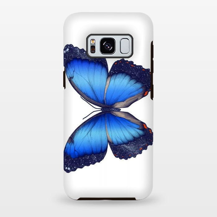 Galaxy S8 plus StrongFit Cosmic Blue Butterfly by ECMazur 