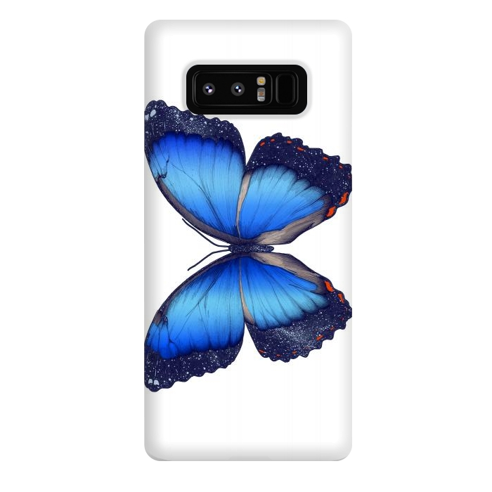 Galaxy Note 8 StrongFit Cosmic Blue Butterfly by ECMazur 