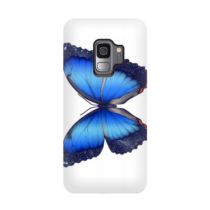 Galaxy S9 StrongFit Cosmic Blue Butterfly by ECMazur 