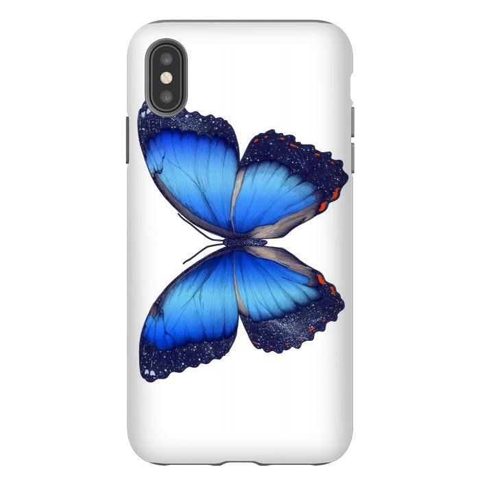 iPhone Xs Max StrongFit Cosmic Blue Butterfly by ECMazur 
