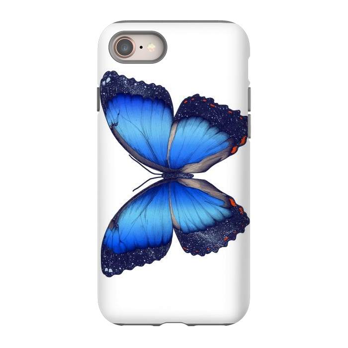 iPhone SE StrongFit Cosmic Blue Butterfly by ECMazur 