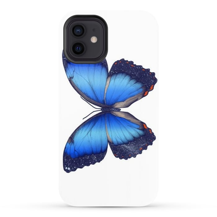 iPhone 12 StrongFit Cosmic Blue Butterfly by ECMazur 