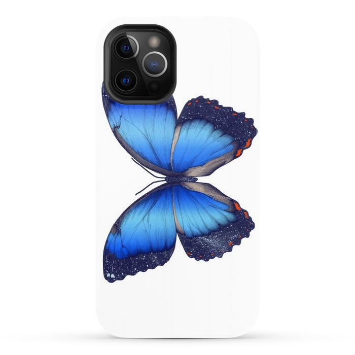 iPhone 12 Pro StrongFit Cosmic Blue Butterfly by ECMazur 