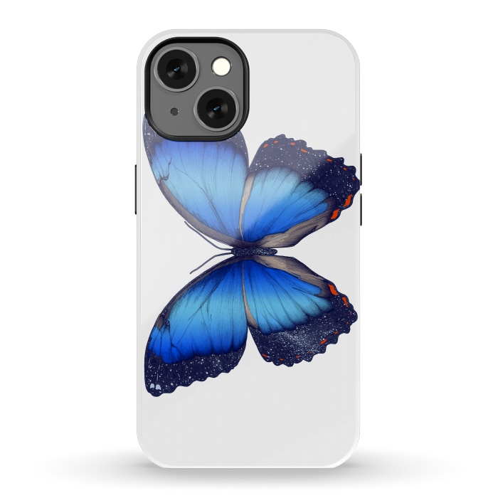iPhone 13 StrongFit Cosmic Blue Butterfly by ECMazur 