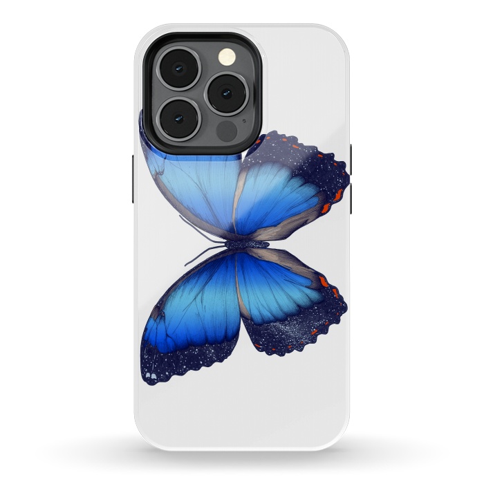 iPhone 13 pro StrongFit Cosmic Blue Butterfly by ECMazur 