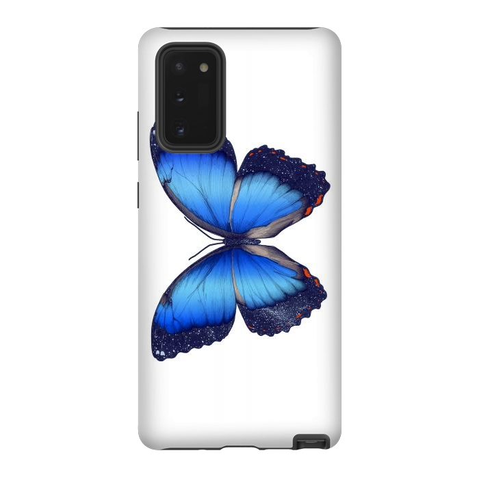 Galaxy Note 20 StrongFit Cosmic Blue Butterfly by ECMazur 