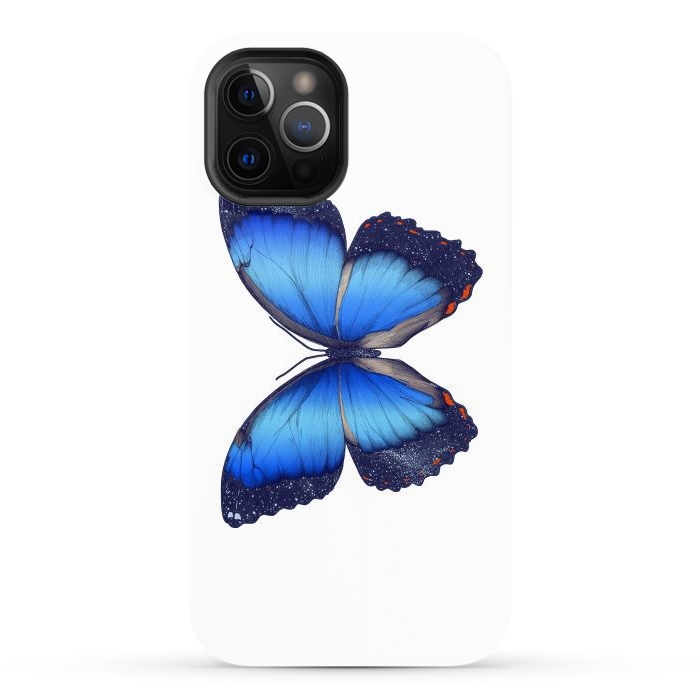 iPhone 12 Pro Max StrongFit Cosmic Blue Butterfly by ECMazur 