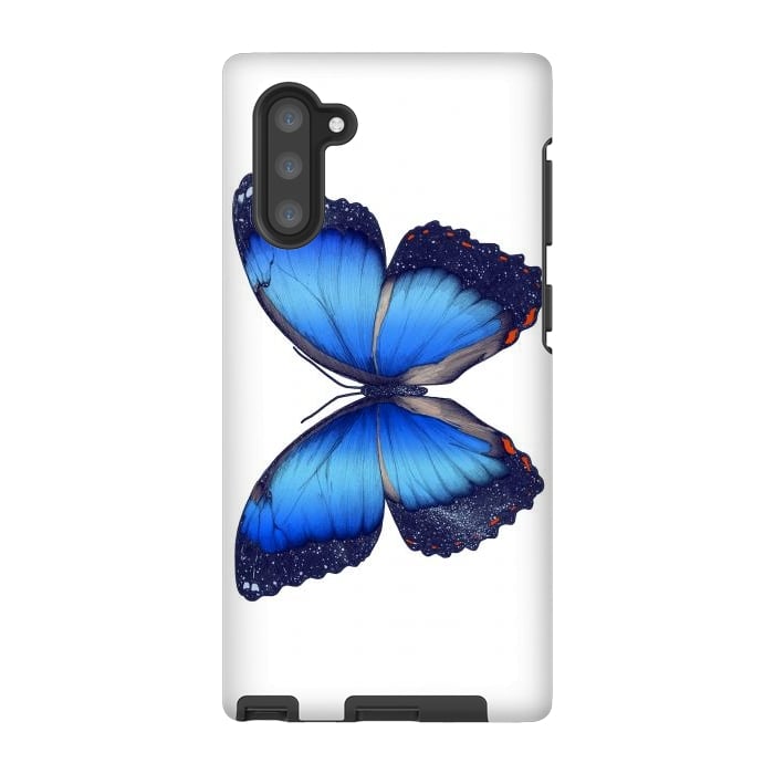 Galaxy Note 10 StrongFit Cosmic Blue Butterfly by ECMazur 