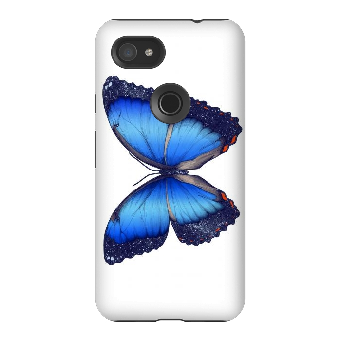 Pixel 3AXL StrongFit Cosmic Blue Butterfly by ECMazur 