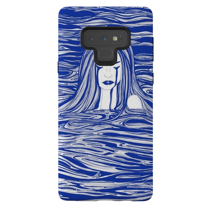 Galaxy Note 9 StrongFit Blue Sea Nymph by ECMazur 