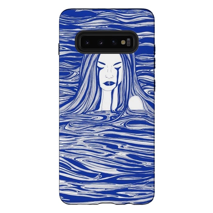 Galaxy S10 plus StrongFit Blue Sea Nymph by ECMazur 