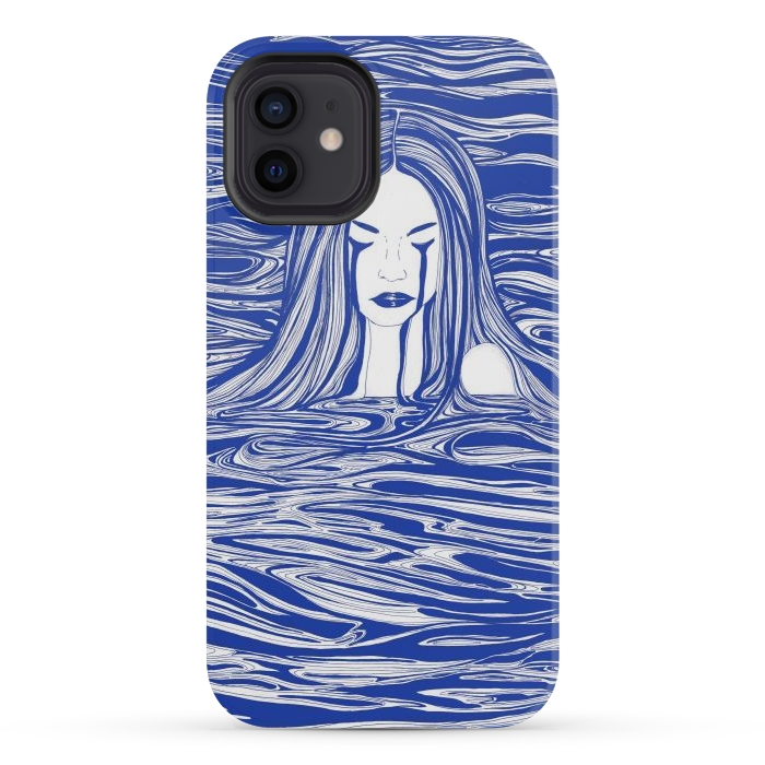 iPhone 12 mini StrongFit Blue Sea Nymph by ECMazur 