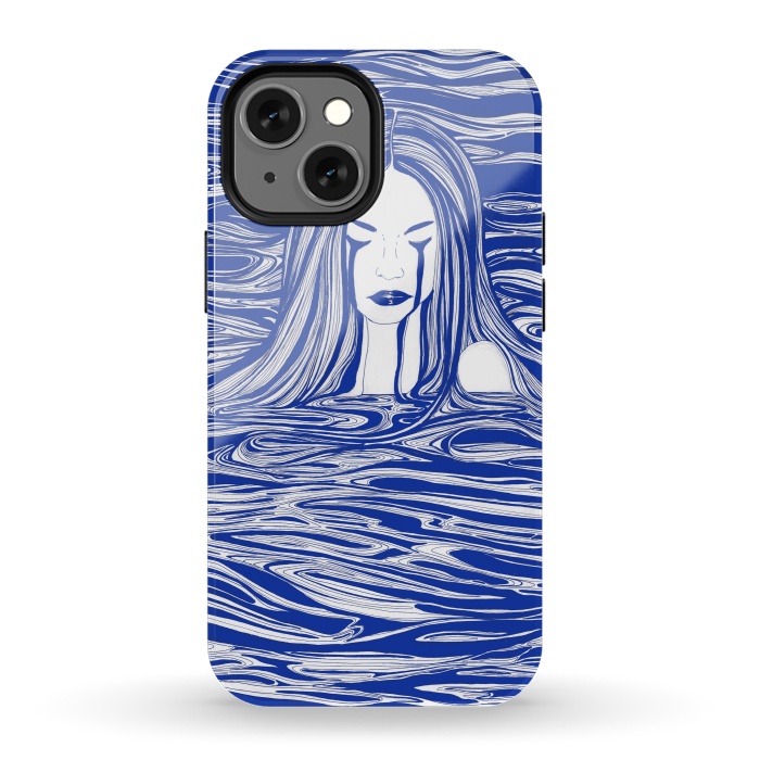 iPhone 13 mini StrongFit Blue Sea Nymph by ECMazur 