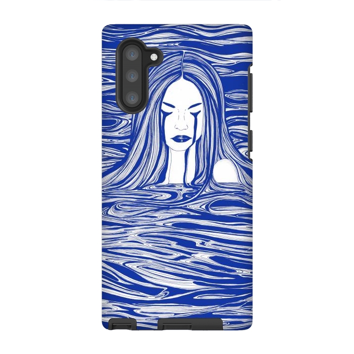 Galaxy Note 10 StrongFit Blue Sea Nymph by ECMazur 