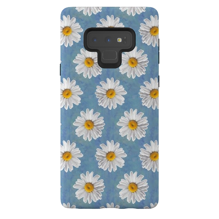 Galaxy Note 9 StrongFit Daisy Blues - Daisy Pattern on Cornflower Blue by Tangerine-Tane