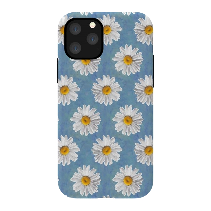 iPhone 11 Pro StrongFit Daisy Blues - Daisy Pattern on Cornflower Blue by Tangerine-Tane