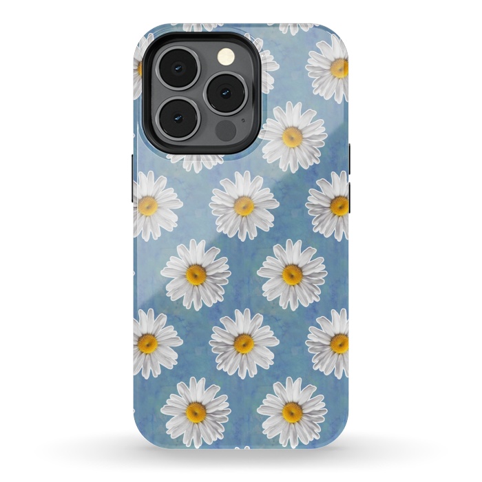 iPhone 13 pro StrongFit Daisy Blues - Daisy Pattern on Cornflower Blue by Tangerine-Tane
