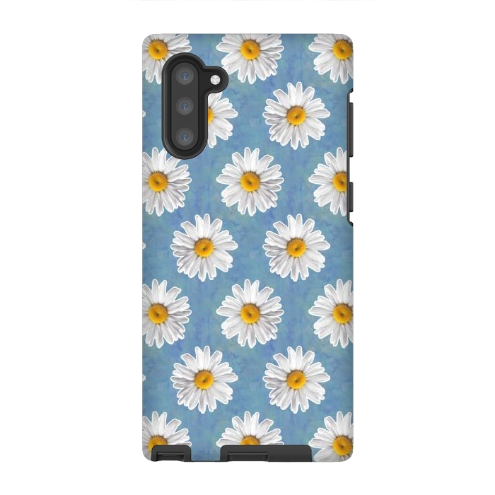 Galaxy Note 10 StrongFit Daisy Blues - Daisy Pattern on Cornflower Blue by Tangerine-Tane