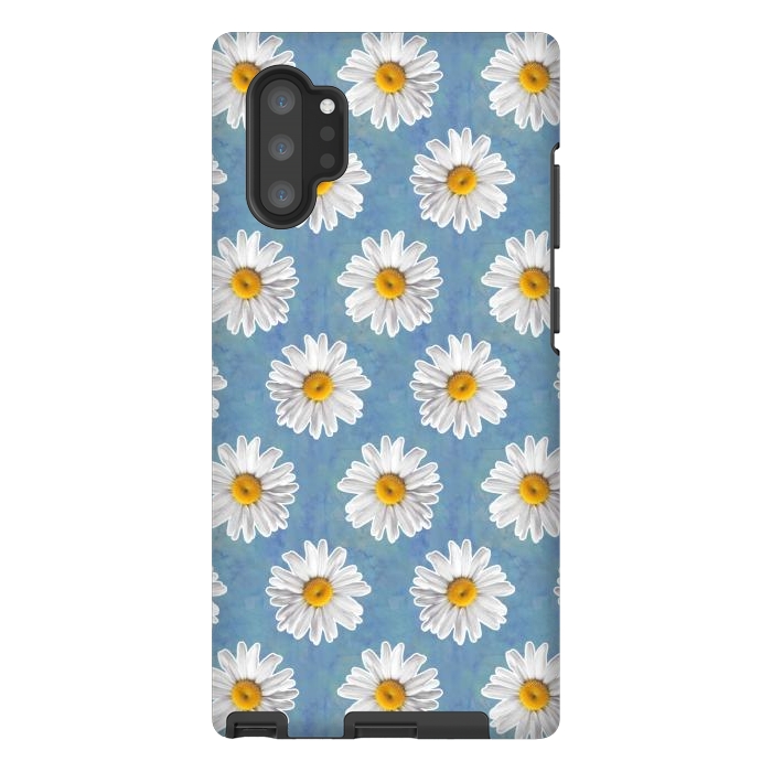 Galaxy Note 10 plus StrongFit Daisy Blues - Daisy Pattern on Cornflower Blue by Tangerine-Tane
