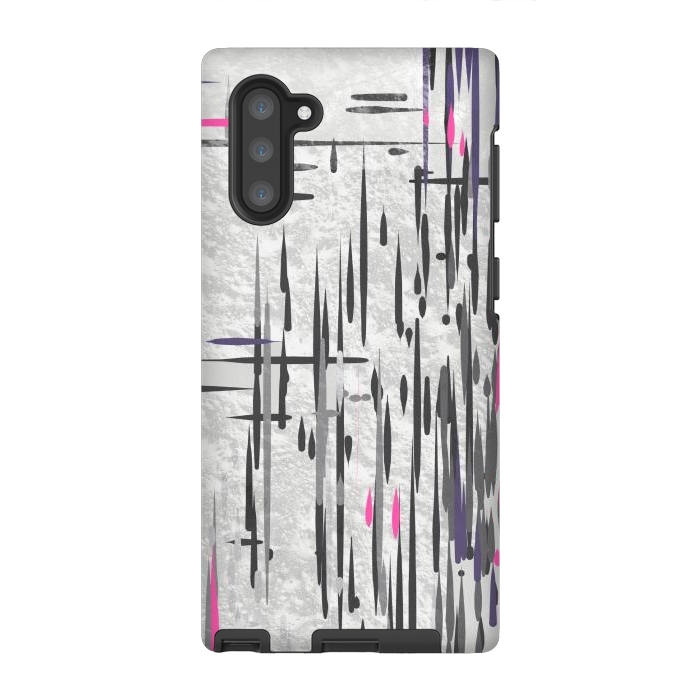 Galaxy Note 10 StrongFit Abstract pink and grey highlights  by Josie