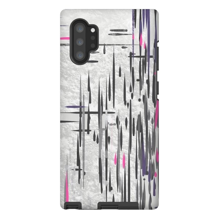 Galaxy Note 10 plus StrongFit Abstract pink and grey highlights  by Josie