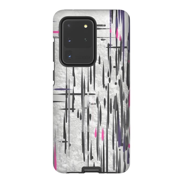 Galaxy S20 Ultra StrongFit Abstract pink and grey highlights  by Josie