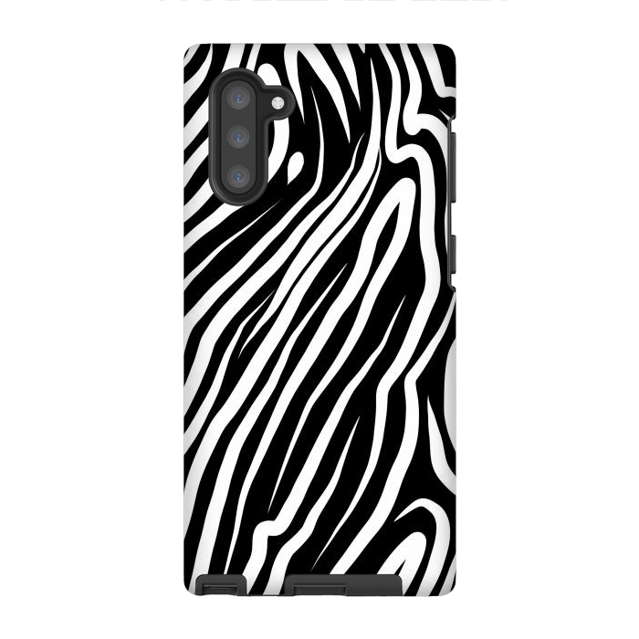 Galaxy Note 10 StrongFit Zebra work abstract by Josie