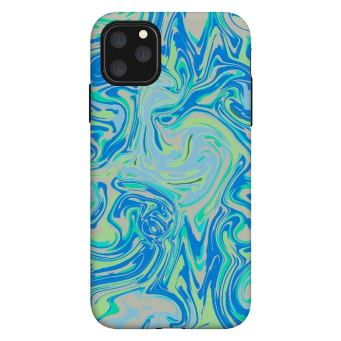 iPhone 11 Pro Max StrongFit Blue whirlpool by Josie