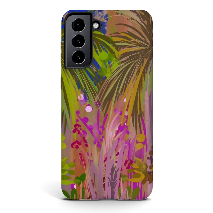 Galaxy S21 StrongFit Pink palms by Josie