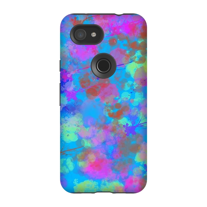 Pixel 3A StrongFit Chaotic and Blue by Josie