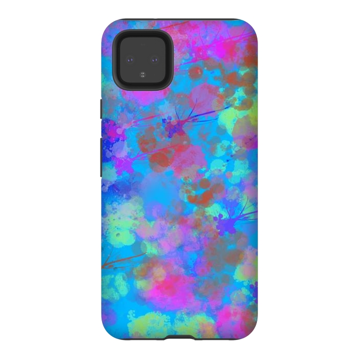 Pixel 4XL StrongFit Chaotic and Blue by Josie