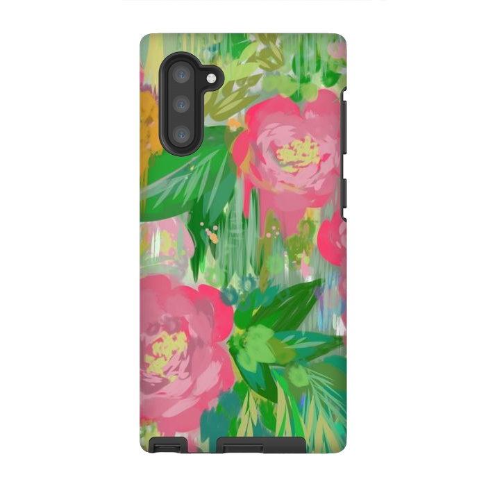 Galaxy Note 10 StrongFit Wild Roses by Josie