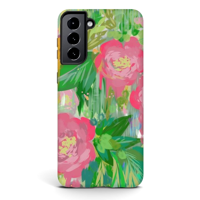 Galaxy S21 StrongFit Wild Roses by Josie