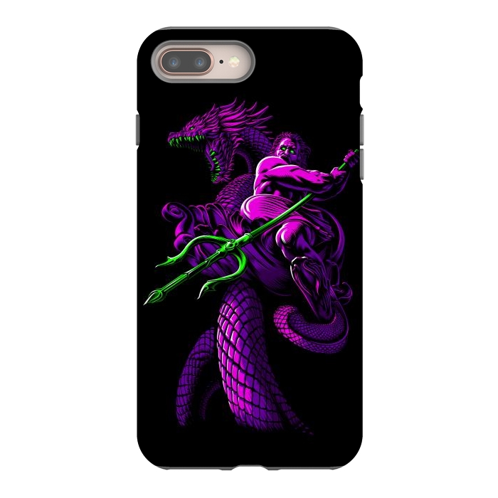 iPhone 7 plus StrongFit Poseidon with Trident and Dragon by Alberto