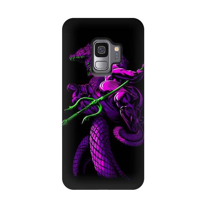 Galaxy S9 StrongFit Poseidon with Trident and Dragon by Alberto