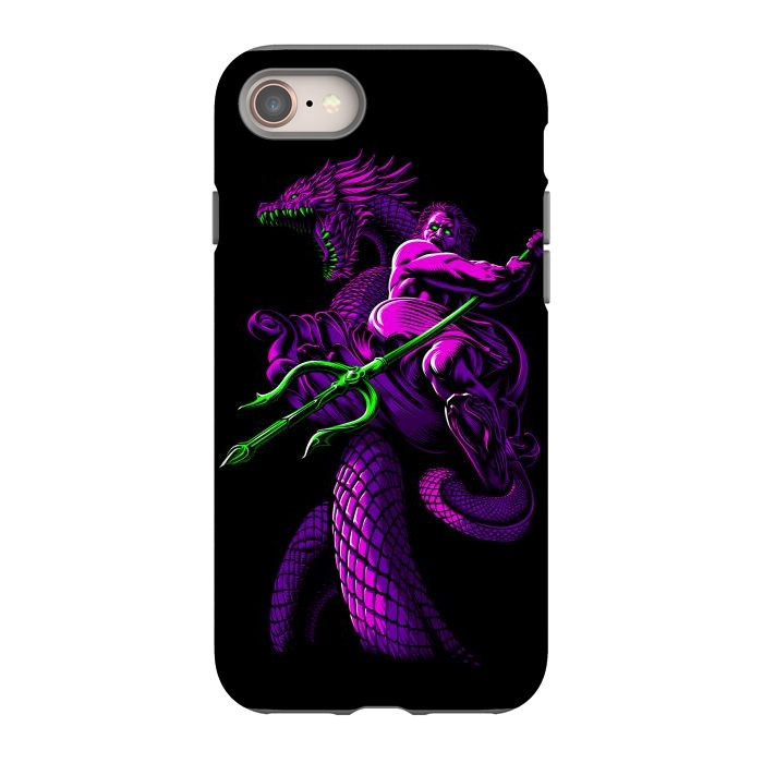 iPhone 8 StrongFit Poseidon with Trident and Dragon by Alberto
